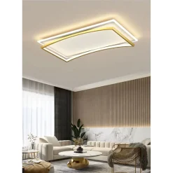 PLAFONIERA LED 108W RETTANGOLARE BIANCO ORO MODERNO DA SOFFITTO LUCE FREDDA 71547