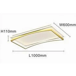 PLAFONIERA LED 108W RETTANGOLARE BIANCO ORO MODERNO DA SOFFITTO LUCE FREDDA 71547