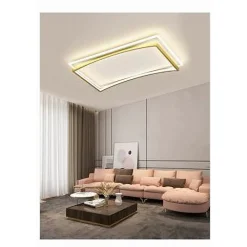 PLAFONIERA LED 108W RETTANGOLARE BIANCO ORO MODERNO DA SOFFITTO LUCE FREDDA 71547