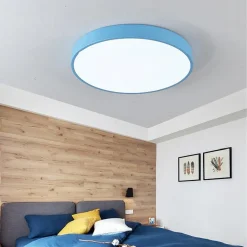 PLAFONIERA LED 70W ROTONDA LAMPADA SOFFITTO BLU/CELESTE LAMPADARIO LUCE FREDDA 02638