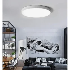 PLAFONIERA LED 70W ROTONDA LAMPADA SOFFITTO BIANCA LAMPADARIO LUCE NATURALE 02560
