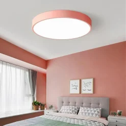 PLAFONIERA LED 70W ROTONDA LAMPADA DA SOFFITTO ROSA LAMPADARIO LUCE FREDDA 02614