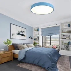 PLAFONIERA LED 70W ROTONDA LAMPADA SOFFITTO BLU/CELESTE LAMPADARIO LUCE NATURALE 02645