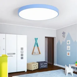 PLAFONIERA LED 70W ROTONDA LAMPADA SOFFITTO BLU/CELESTE LAMPADARIO LUCE NATURALE 02645