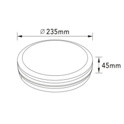 PLAFONIERA LED 29W TECNOLOGIA CCT APPLIQUE INTERNO ESTERNO SOFFITTO PARETE IP65 ESS-02-3C