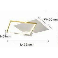 PLAFONIERA LED 46WATT QUADRATO ORO MODERNO LAMPADARIO SOFFITTO LUCE BIANCO 71486