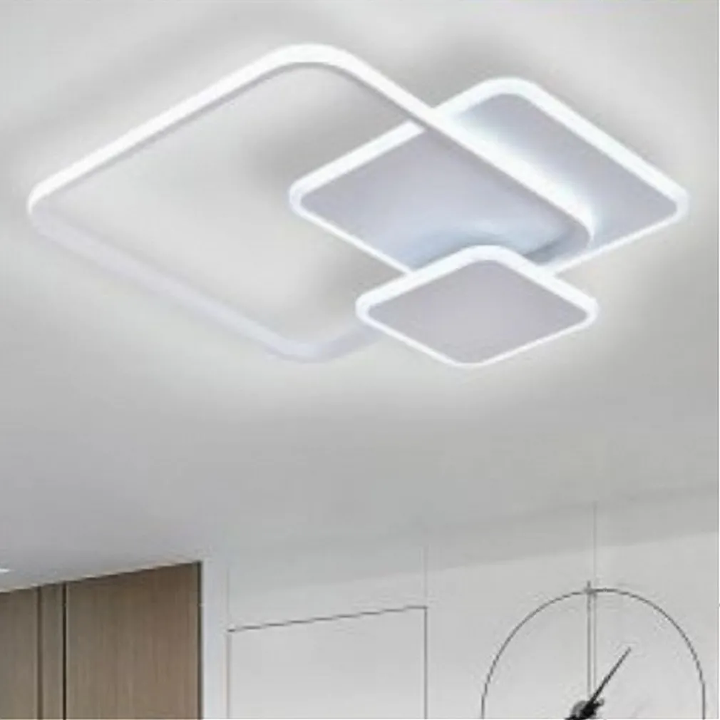 PLAFONIERA LUCE FREDDA LED QUADRATA 50W LAMPADARIO SOFFITTO BIANCO MODERNO 50064