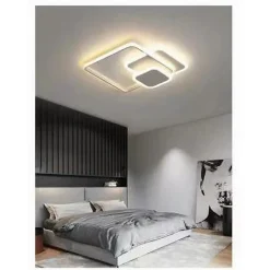 PLAFONIERA LUCE FREDDA LED QUADRATA 50W LAMPADARIO SOFFITTO BIANCO MODERNO 50064