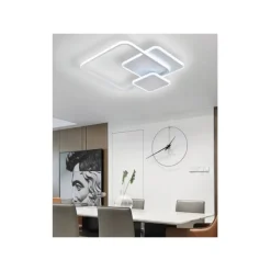 PLAFONIERA LUCE FREDDA LED QUADRATA 50W LAMPADARIO SOFFITTO BIANCO MODERNO 50064