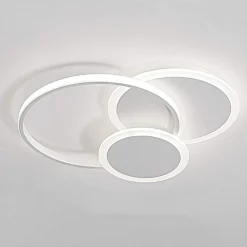 PLAFONIERA LUCE FREDDA LED CERCHI 38W LAMPADARIO A SOFFITTO BIANCO MODERNO 50026