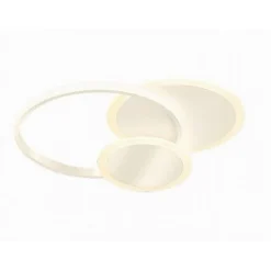 PLAFONIERA LUCE FREDDA LED CERCHI 38W LAMPADARIO A SOFFITTO BIANCO MODERNO 50026