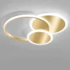 PLAFONIERA LUCE FREDDA LED CERCHI 38 W LAMPADARIO DA SOFFITTO ORO MODERNO 50040