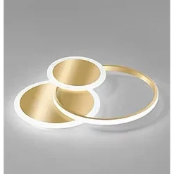 PLAFONIERA LUCE FREDDA LED CERCHI 38 W LAMPADARIO DA SOFFITTO ORO MODERNO 50040