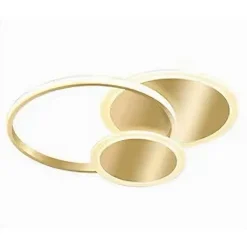 PLAFONIERA LUCE FREDDA LED CERCHI 38 W LAMPADARIO DA SOFFITTO ORO MODERNO 50040