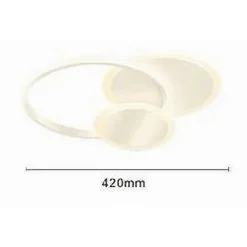 PLAFONIERA LUCE NATURALE LED CERCHI 38W LAMPADARIO SOFFITTO BIANCO MODERNO 50019