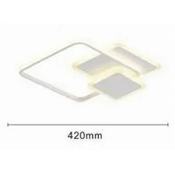 PLAFONIERA LUCE NATURALE LED QUADRATA 50W LAMPADARIO SOFFITTO BIANCO MODERNO 50057