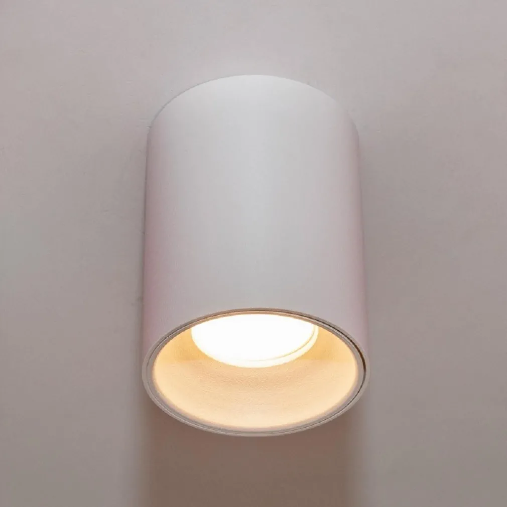 PLAFONIERA MODERNA FARETTO CILINDRO ESTERNO DA SOFFITTO ATTACCO GU10 LUCE 230V