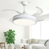 PLAFONIERA MODERNA LED CON VENTILATORE SOFFITTO CAMBIA 3 LUCI TELECOMANDO F7189