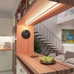 PLAFONIERA NEON SOTTOPENSILE LED TRASPARENTE TUBO 30 CM 5 WATT REGLETTE T5-30T