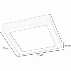 PLAFONIERA PANNELLO LED 12 WATT QUADRATO CCT TRE COLORAZIONE DI LUCE P170B-Q3C