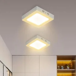 PLAFONIERA PANNELLO LED QUADRATO 18 WATT CCT TRE COLORAZIONE DI LUCE P225B-Q3C