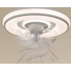 PLAFONIERA SOFFITTO CON VENTOLA LAMPADA VENTILATORE LUCE LED 3200K-6500K IP20 33245