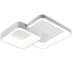 PLAFONIERA SOFFITTO LED 58W 2 QUADRATI LAMPADARIO CCT 3 COLORAZIONI 3000K A 6500K C59-3C