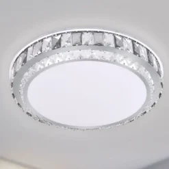 PLAFONIERA SOFFITTO 65W Ø50CM LED DESIGN A STRATI CRISTALLI ROTONDO LUCE FREDDA 48316