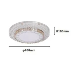 PLAFONIERA SOFFITTO 45W Ø40CM LED DESIGN A STRATI CRISTALLI CATENA LUCE FREDDA 03531