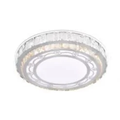 PLAFONIERA SOFFITTO 60W Ø50CM LED TONDO A STRATI CON CRISTALLI FLOREALE LUCE FREDDA 13675