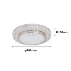 PLAFONIERA SOFFITTO 45W Ø40CM LED DESIGN A STRATI CON CRISTALLI BOLLE LUCE FREDDA 68551