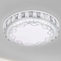 PLAFONIERA SOFFITTO 65W Ø50CM LED A STRATI CRISTALLI DECORO ASTRATTO LUCE FREDDA 33904