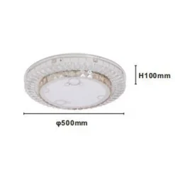 PLAFONIERA SOFFITTO 65W Ø50CM LED DESIGN A STRATI CON CRISTALLI BOLLE LUCE FREDDA 51369