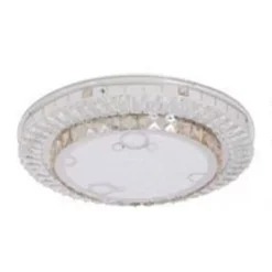 PLAFONIERA SOFFITTO 65W Ø50CM LED DESIGN A STRATI CON CRISTALLI BOLLE LUCE FREDDA 51369