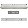 PLAFONIERA STAGNA 1 NEON LED TUBO T8 G13 DA 150CM PARETE SOFFITTO IP65 T8-150SS