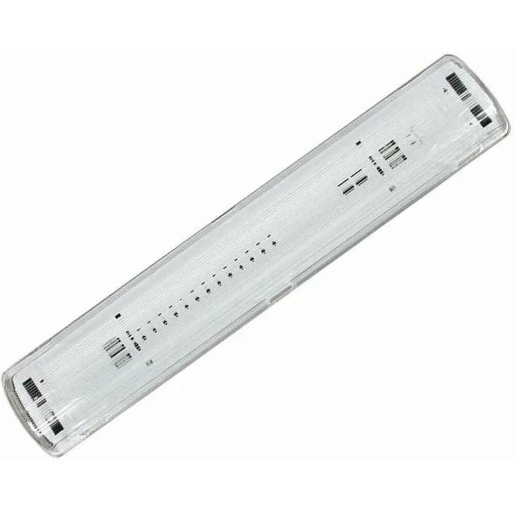 PLAFONIERA STAGNA 2 NEON LED TUBO T8 G13 60 CM DA PARETE SOFFITTO IP65 T8-60S