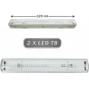PLAFONIERA STAGNA 2 NEON LED TUBO T8 G13 120 CM DA PARETE SOFFITTO IP65 T8-120S