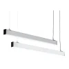 PLAFONIERA 40W 120CM CON CAVI SOSPENSIONE ALLUMINIO SILVER ILLUMINAZIONE LUCE 4000K 00657