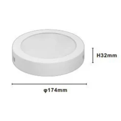 PLAFONIERE LED 12W LUCE 3000K-6500K TONDO SOFFITTO PARETE INTERRUTTORE 1320LM 00137