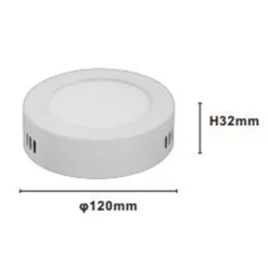 PLAFONIERE LED 6W LUCE 3000K-6500K TONDO SOFFITTO PARETE INTERRUTTORE 660LM 00120