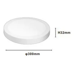 PLAFONIERE LED 24W LUCE 3000K-6500K TONDO SOFFITTO PARETE INTERRUTTORE 2640LM 00151