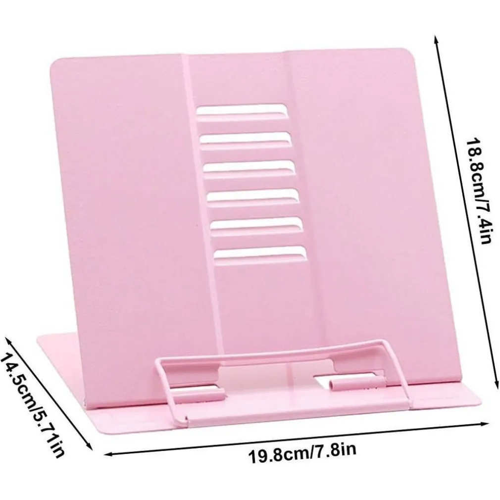 POGGIA LIBRI PIEGHEVOLE ESPOSITORE IN METALLO PORTA DOCUMENTI REGOLABILE LETTURA