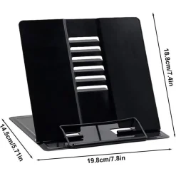 POGGIA LIBRI PIEGHEVOLE ESPOSITORE IN METALLO PORTA DOCUMENTI REGOLABILE LETTURA