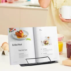 POGGIA LIBRI PIEGHEVOLE ESPOSITORE IN METALLO PORTA DOCUMENTI REGOLABILE LETTURA