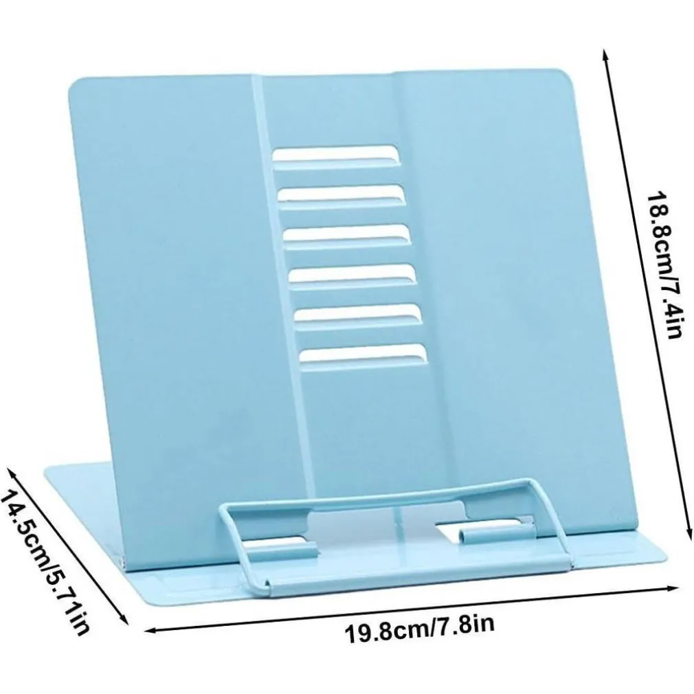 POGGIA LIBRI PIEGHEVOLE ESPOSITORE IN METALLO PORTA DOCUMENTI REGOLABILE LETTURA