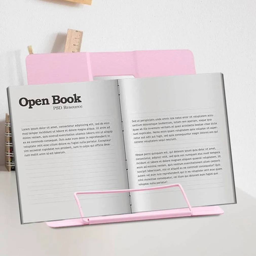 POGGIA LIBRI PIEGHEVOLE ESPOSITORE IN METALLO PORTA DOCUMENTI REGOLABILE LETTURA