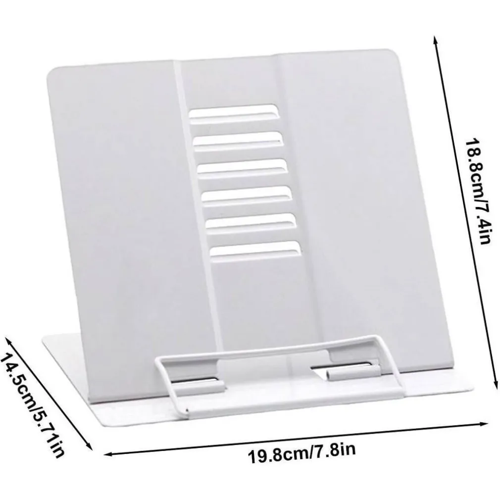 POGGIA LIBRI PIEGHEVOLE ESPOSITORE IN METALLO PORTA DOCUMENTI REGOLABILE LETTURA