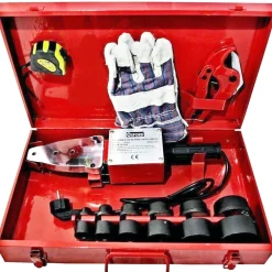 POLIFUSORE SALDATORE CON 6 MATRICI PER SALDATURA TUBI PLASTICA PVC E ACCESSORI
