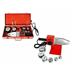 POLIFUSORE SALDATORE PER TUBI IN POLIPROPILENE 800 WATT CON ACCESSORI 6 MATRICI