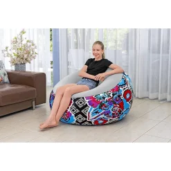 POLTRONA GONFIABILE PUFFO INFLATE-A-CHAIR 112X112X66CM FLOREALE STREET ART 75111